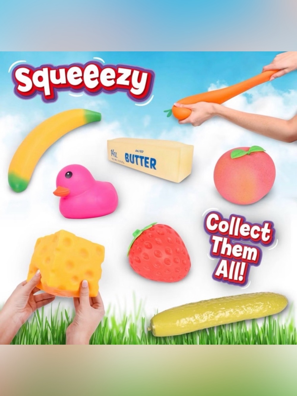 SHIPS TODAY! Peach Sunny Days Squeezy Squishy Fidget Fruit Toy TikTok Viral New - Picture 8 of 8